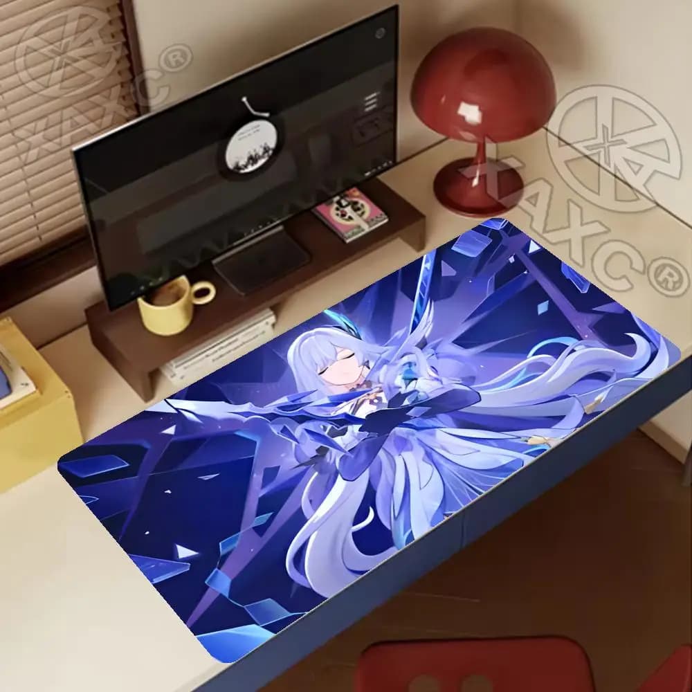 HD Genshin Impact Skirk Mouse Pad Anime Gaming Pad E-Sports PC peripherals Table Pads Backlit Rubber Desktop Mouse pad Desk XAXC