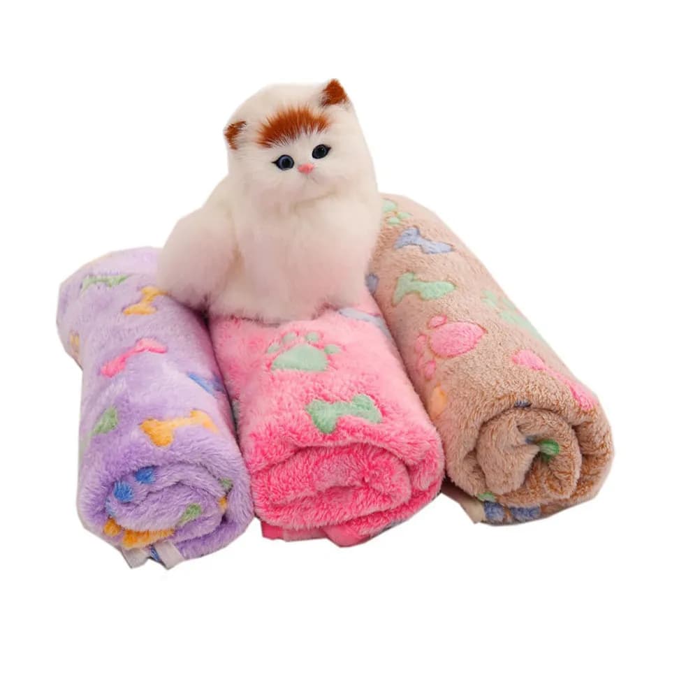 Tappetino per Cani, Coperta per Cuccioli e Gatti, Cuscino Caldo per Dormire, Coperta in Pile per Animali Domestici 60x40cm Rosa Morbida e Confortevole per Divano, Auto e Viaggi