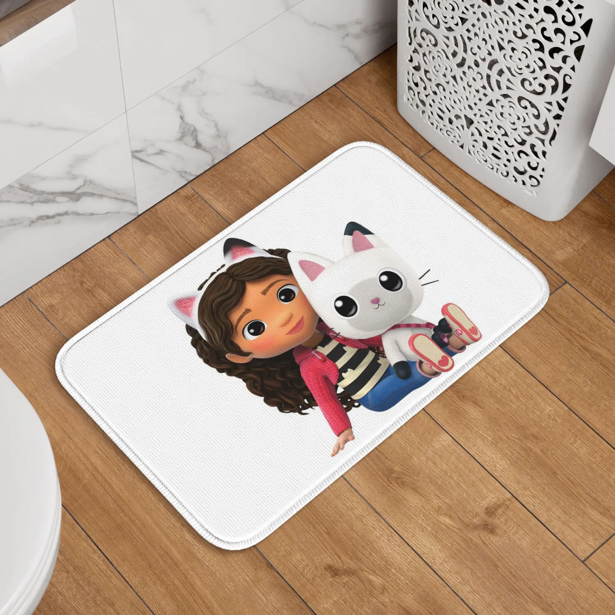 Gabbys Dollhouse Nordic Gabby Cat Pandy Paws Doormat Washable Carpet Rug Kitchen Entrance Floor Mat for Bathroom Footpad Mats