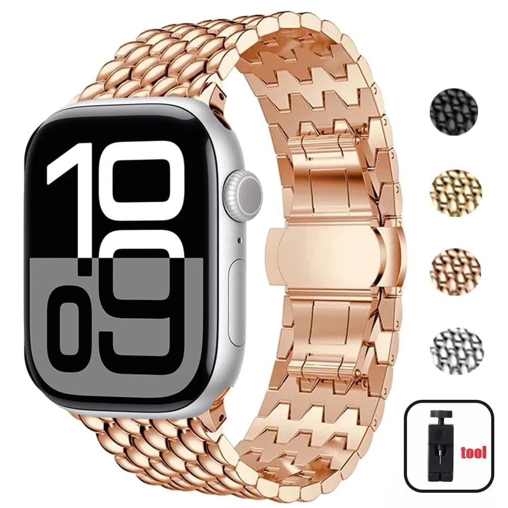 Cinturino in acciaio inossidabile per Apple Watch 11 10 9 6 7 8 5 4 Se 46mm 44mm 45 41 40mm 42mm Bracciale in metallo per cinturino Iwatch Ultra 3 49mm