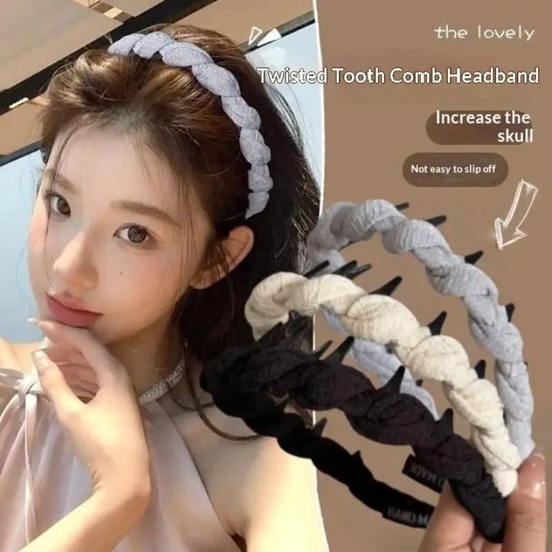 Wavy Twisted Woven Headband For Women Headband For Washing Face Simple And Easy To Match Hair Clips Hair Accessories
