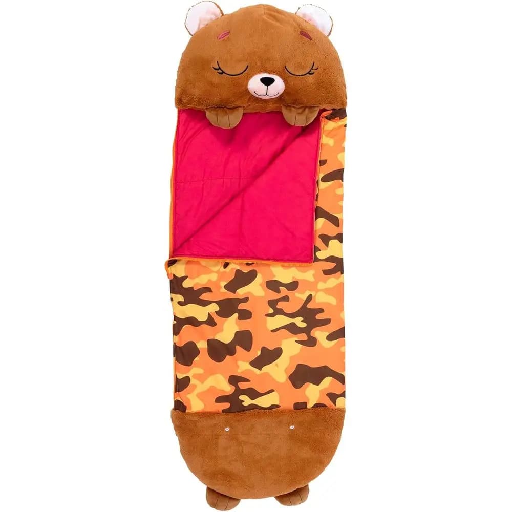Bruno Bear Shape Sleeping Bag: 66x30, Convertible 2-in-1, to Play and Sleep, from 3 Years to Up