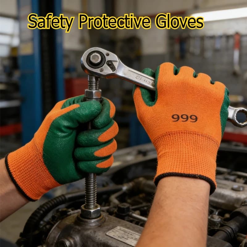 Guanti Impregnati in Nitrile, Eccellente Resistenza all'Usura, Resistenti a Oli, Acidi e Alcali, Comodi e Morbidi Guanti di Sicurezza