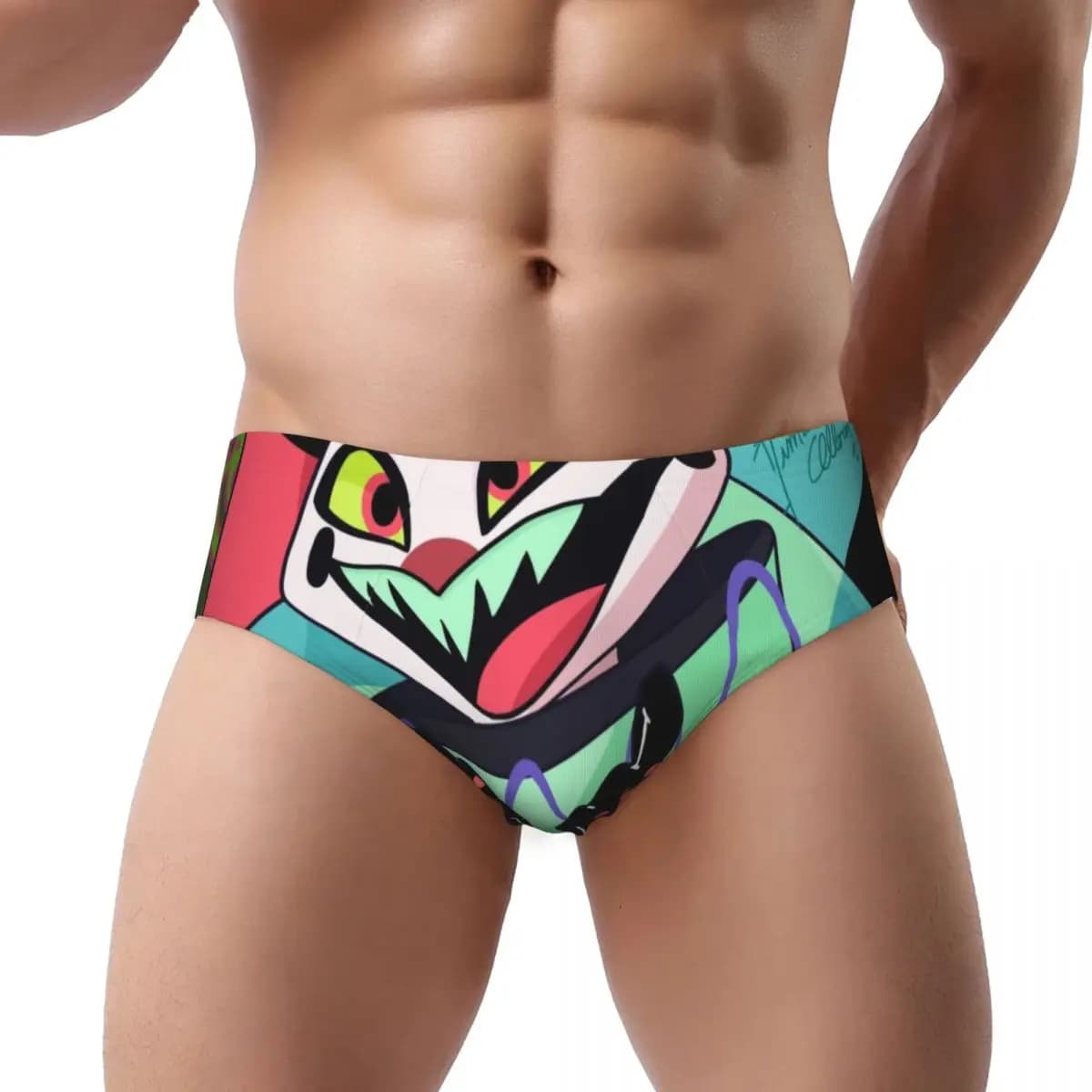 Personalizzato Fizzaroli Helluva Boss Animated Horror Musical Slip da uomo Mutandine da uomo Mutande intimi traspiranti