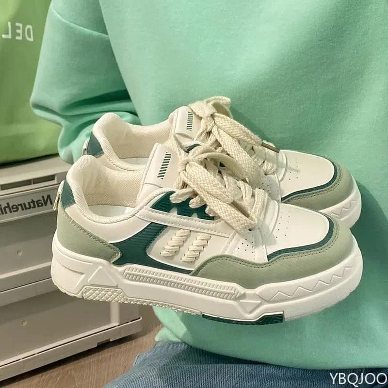 Scarpe con suola spessa per il tempo libero sportivo primaverile da donna, taglio basso, altezza crescente, scarpe da tavolo semplici, comode e resistenti all'usura