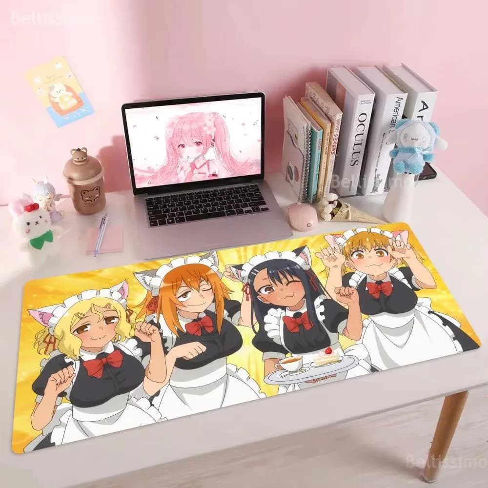 Popolare Anime non bully me, tappetino per Mouse Nagatoro-san tappetino per tastiera E-sport di fascia alta tappetino da scrivania in gomma con blocco del bordo di tutte le dimensioni 1200x600