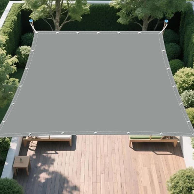 Tenda parasole impermeabile, vela ombreggiante con occhielli, copertura resistente ai raggi UV, tenda parasole con bordo dritto, per giardino e terrazza