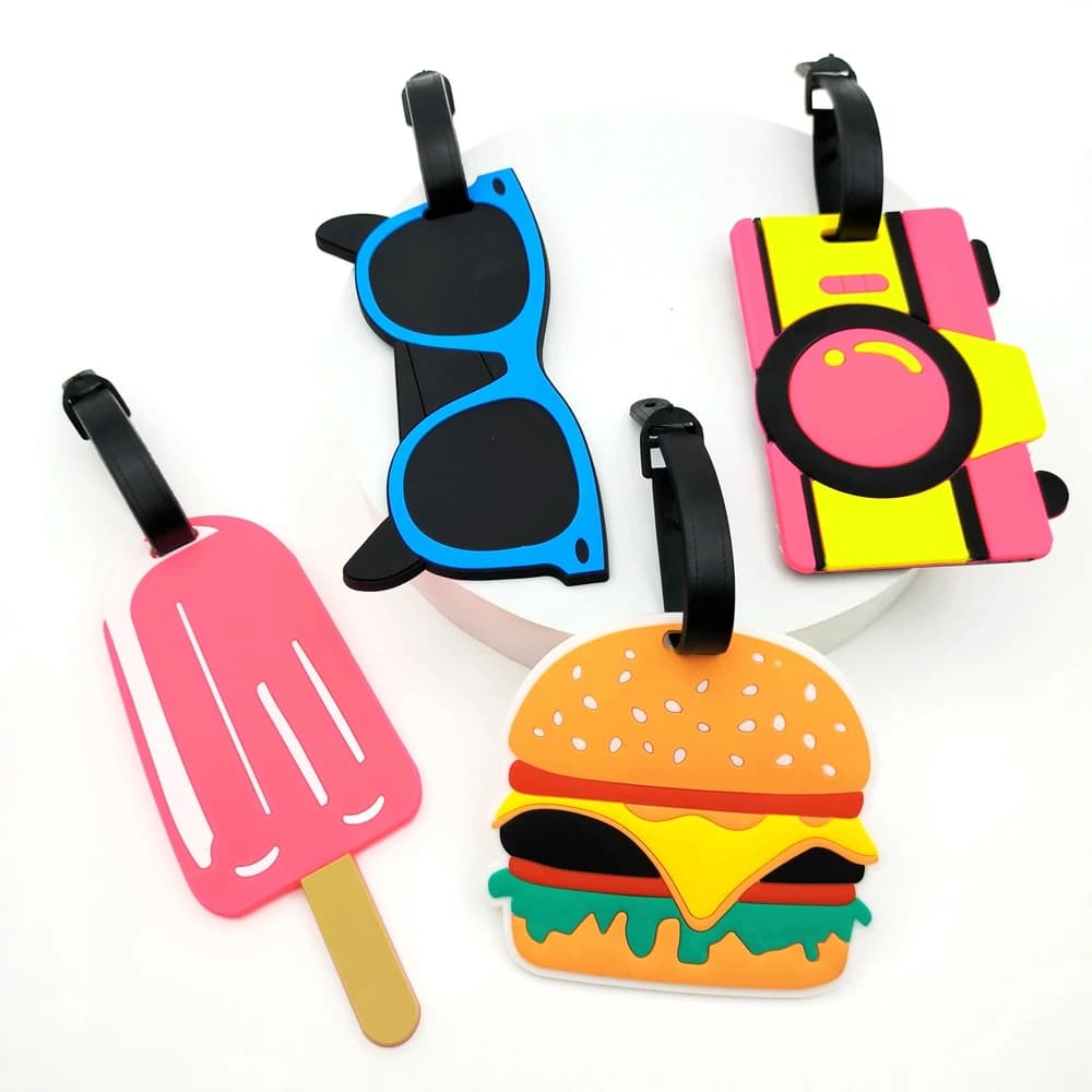 1pc Hamburg ice cream luggage tag, travel airport luggage tag, anti loss ID tag, work name tag, male and female