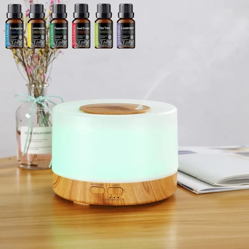 Umidificatore per camera da letto 5 in 1 per macchina benessere + diffusore di aromi per ufficio + luce notturna + purificatore d'aria + creatore di ambienti per studio yoga