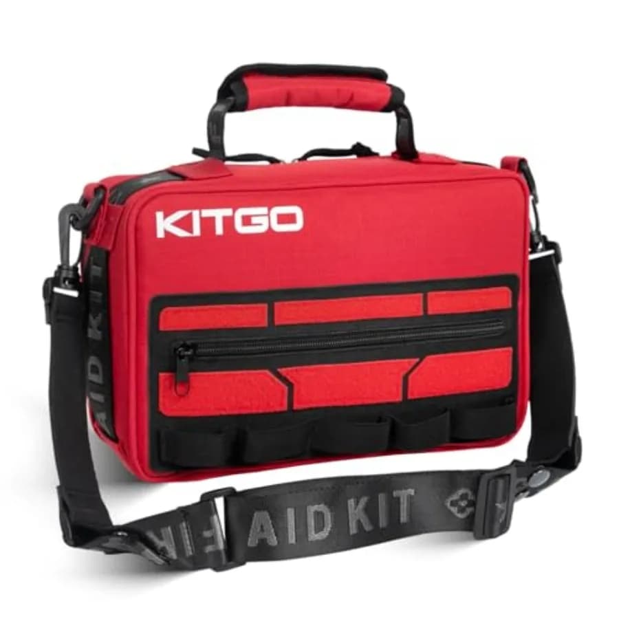 Grande Kit di Pronto Soccorso con Sistema Molle per Casa, Auto, Campeggio, Uso Esterno, Kit Medico d'Emergenza Multiuso Staccabile Nero