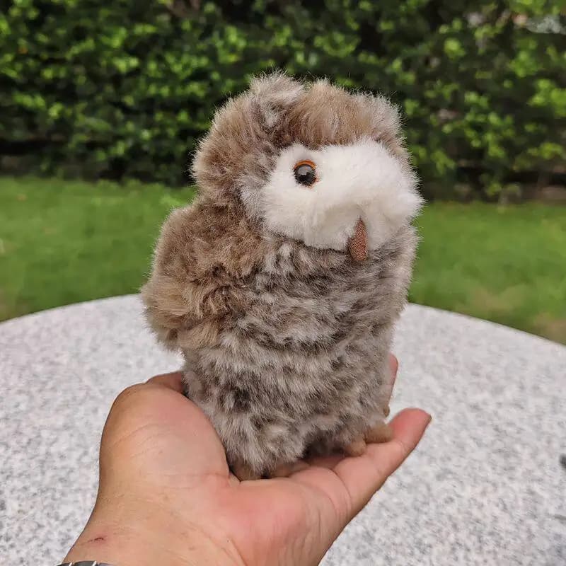 Simpatica Mini Statuetta di Gufo, Pupazzo di Gufo Simulato, Giocattolo di Peluche, Articolo per la Prima Educazione, Animali Realistici, Bambola Imbottita, Giocattoli Kawaii, Regali