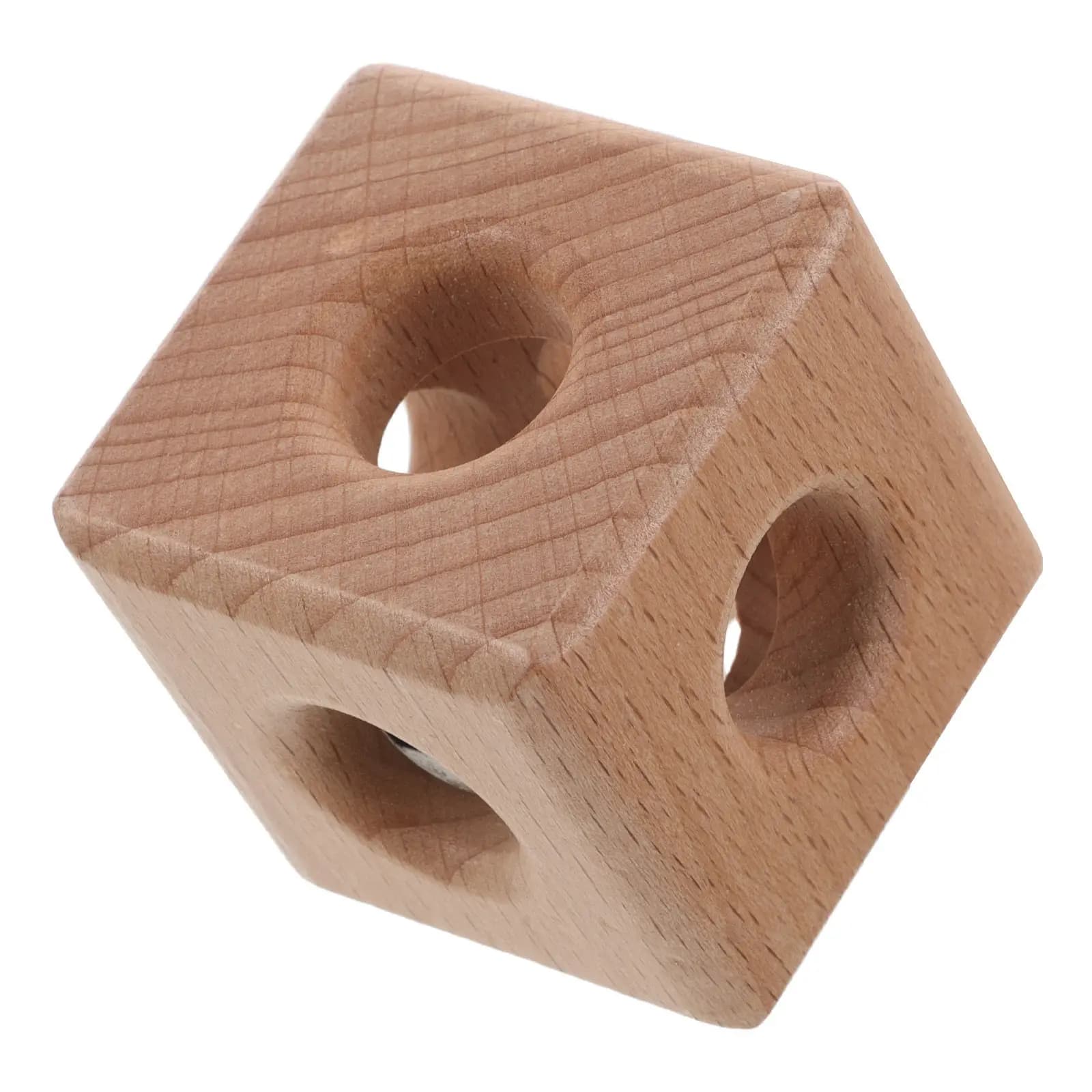 Baby Teething Block Chewable Bell Cube Infant Sensory Activity Early Development Newborn Rattle Educational Learning Montessori