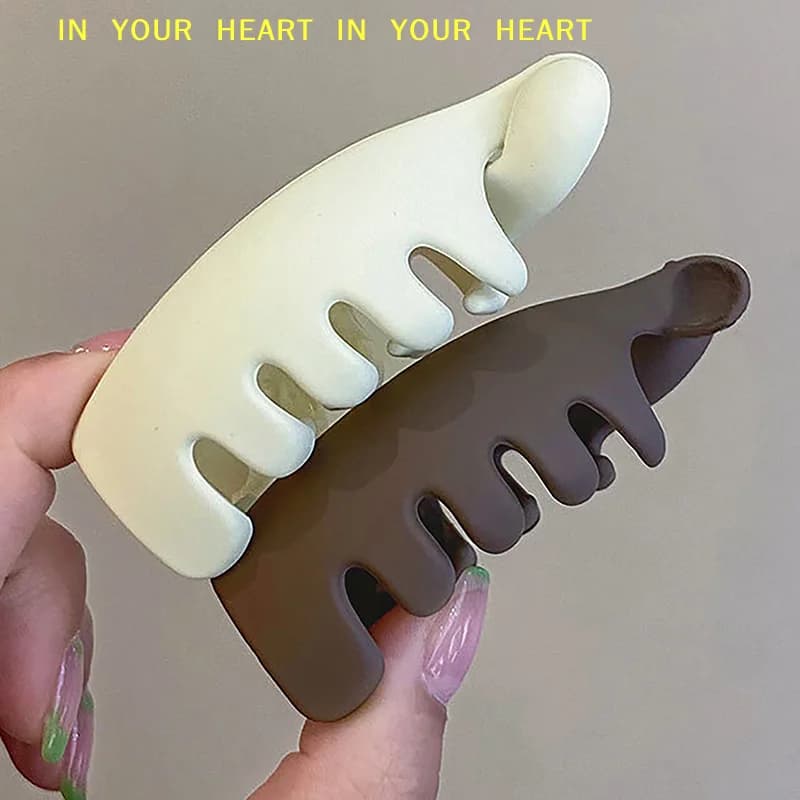 Fermagli per capelli, forcine, accessori per acconciature, clip per coda di cavallo alta, fermagli a banana, mollette, tinta unita, effetto satinato, moda donna