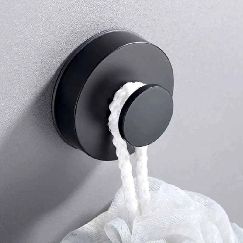 Ganci a ventosa sottovuoto neri/bianchi Punch Free Gancio a ventosa da bagno Gancio a muro Gancio in vetro da cucina Ganci da bagno per borsa asciugamano
