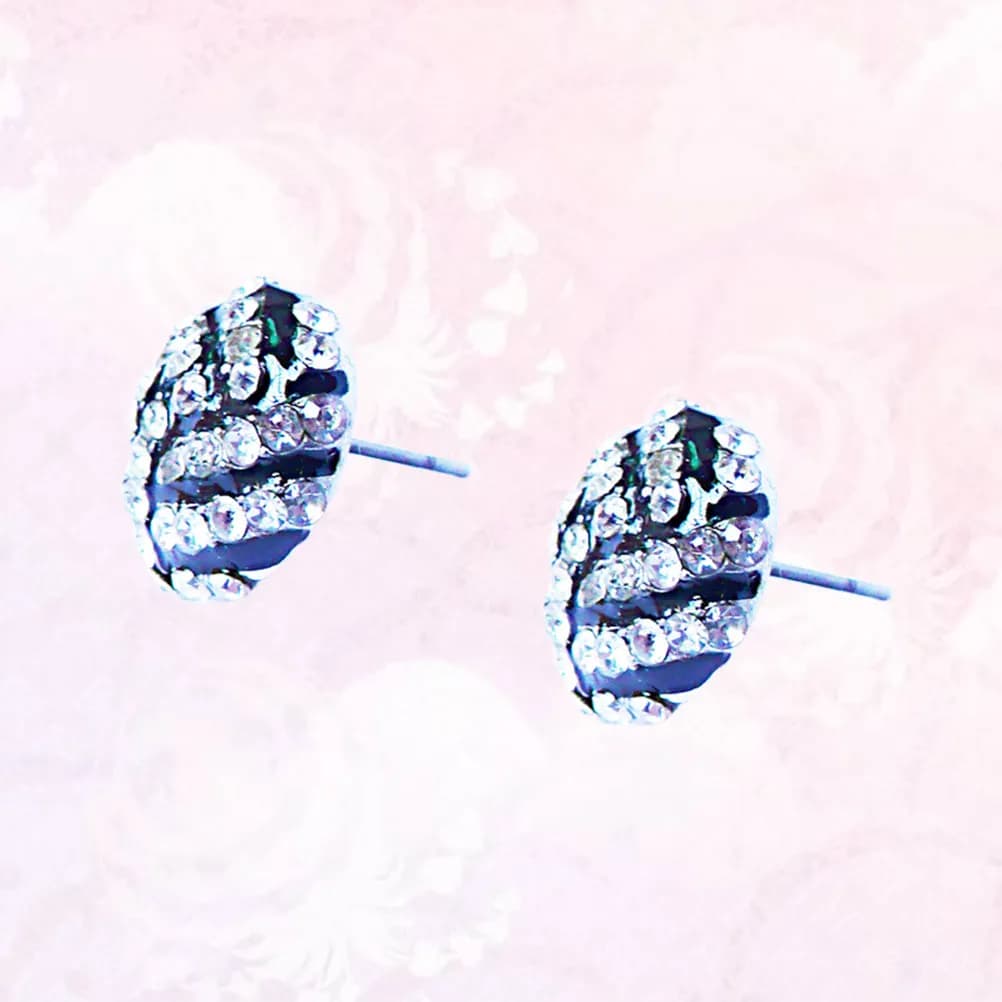 Volleyball Earrings Rhinestone Alloy Crystal Studs for Women Girls Graduation Birthday Party Jewelry Volleyball Earrings