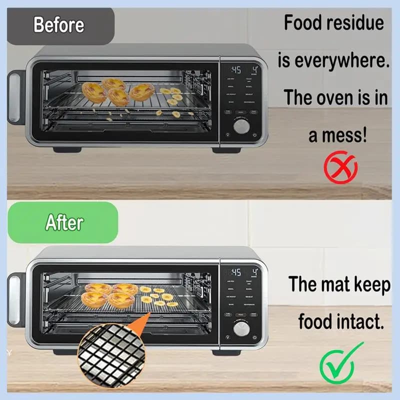 Tappetino da forno EAS per fondo del forno per accessori per friggitrice ad aria Ninja Flip Fogli per tappetino da forno Friggitrice ad aria