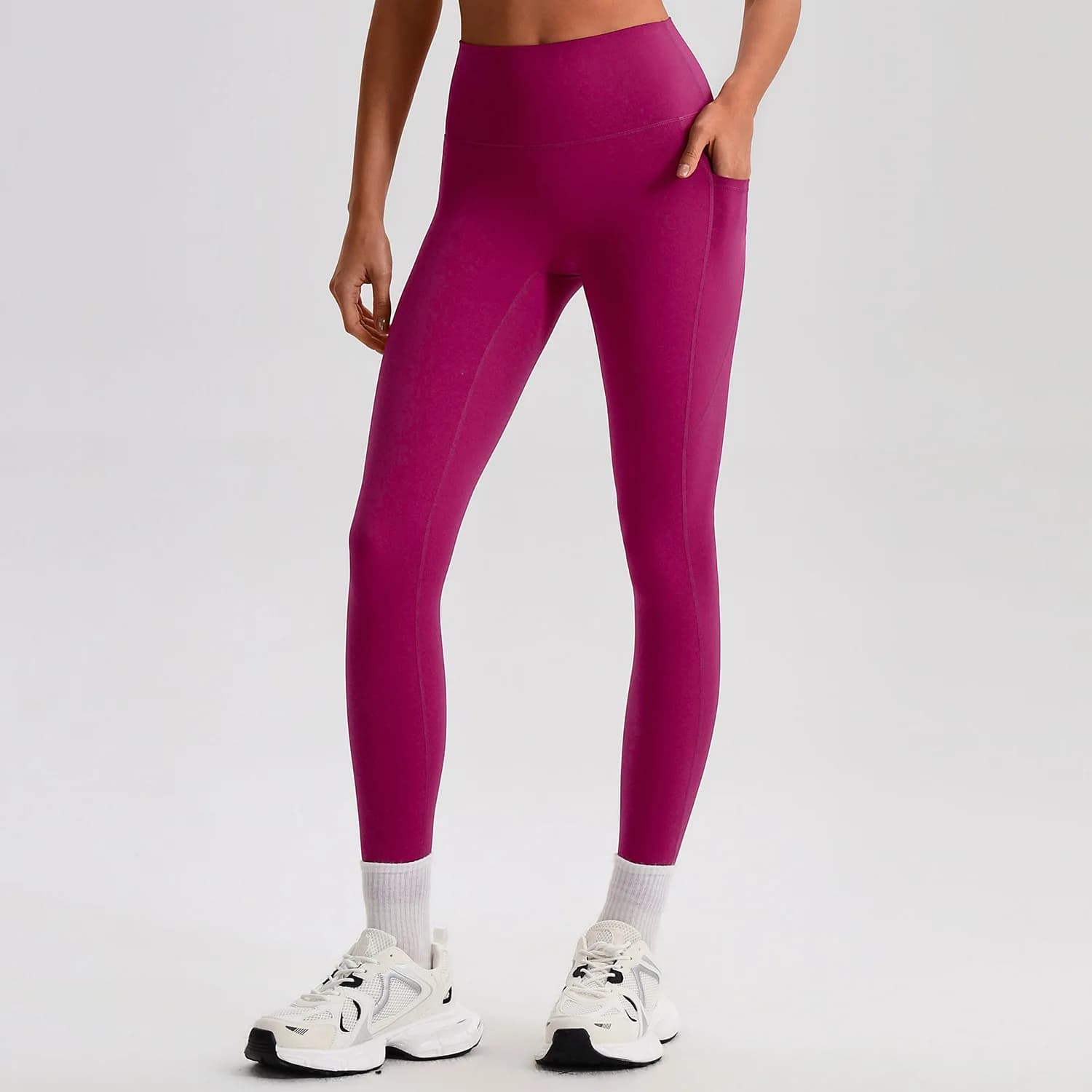 Leggings Sportivi da Donna a Vita Alta, Tinta Unita, Morbidi e Comodi, per Yoga, Fitness e Allenamento