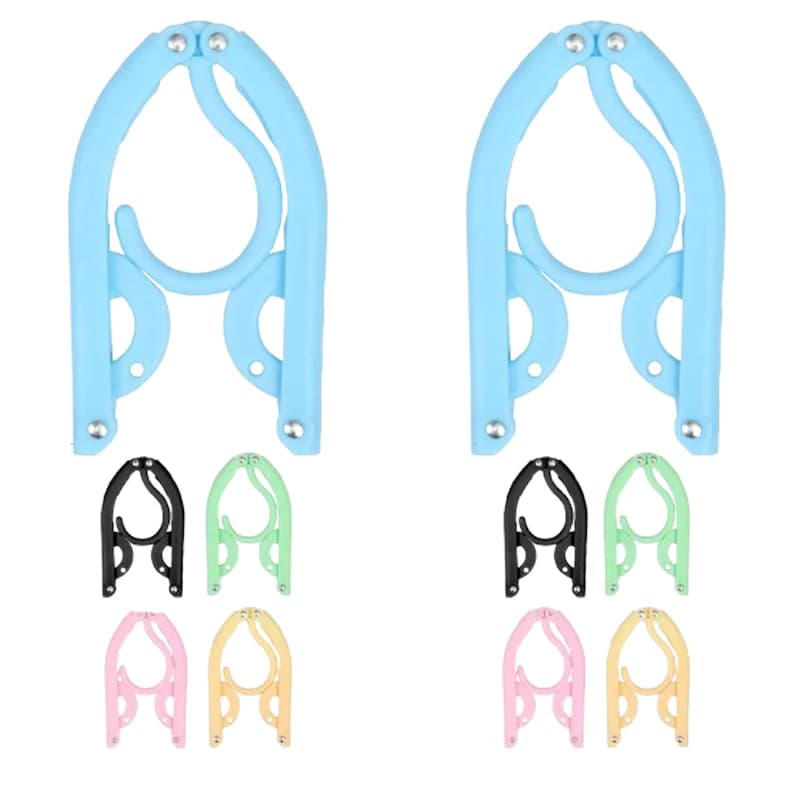 1 Pezzo Appendiabiti da Viaggio Portatile in Plastica Pieghevole Stendibiancheria Accessori da Viaggio per Valigia Hotel