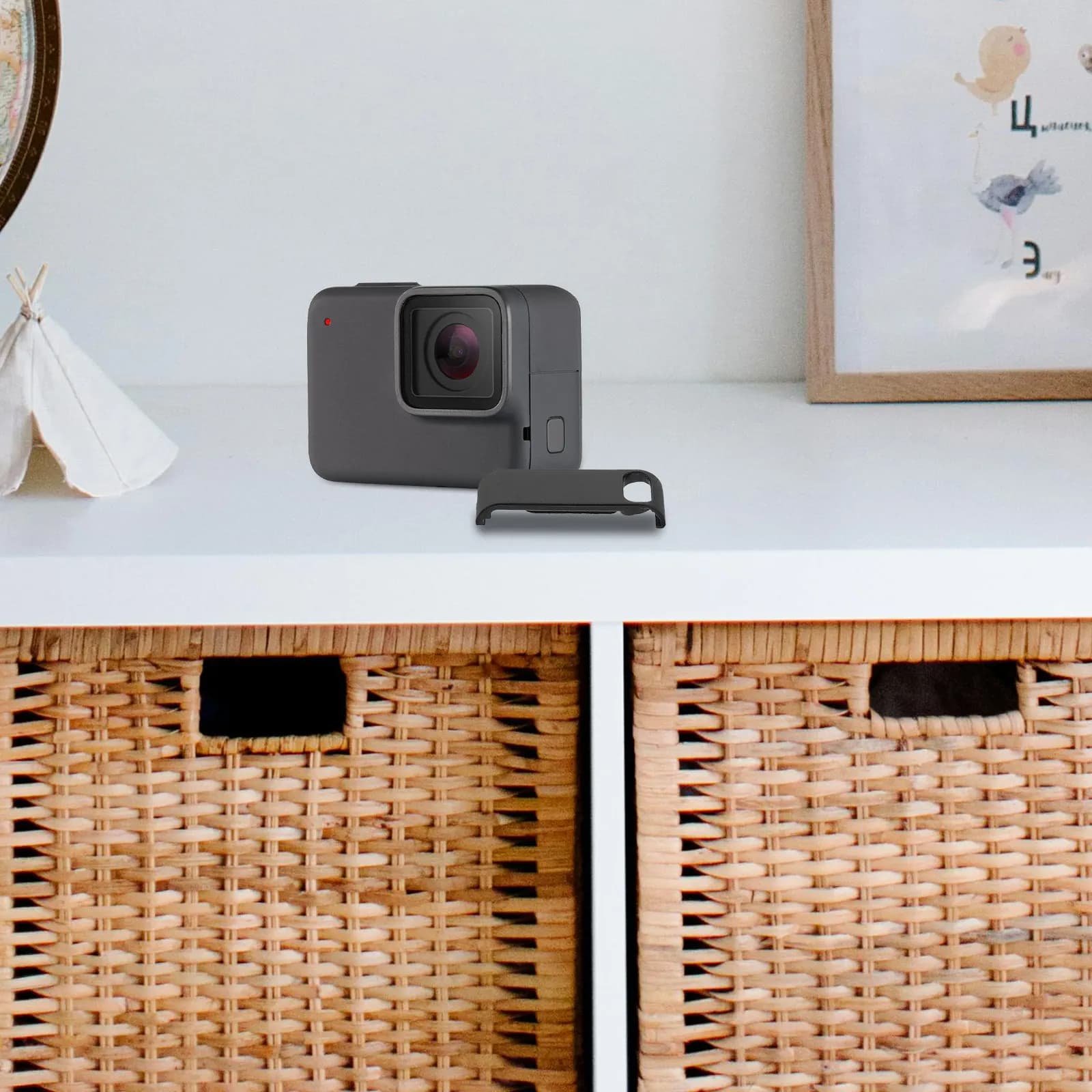 Coperchio Laterale di Ricambio in Plastica per Batteria per Action Camera, Protezione Robusta Antipolvere, Accessorio per Ricarica con Apertura Laterale Facilitata