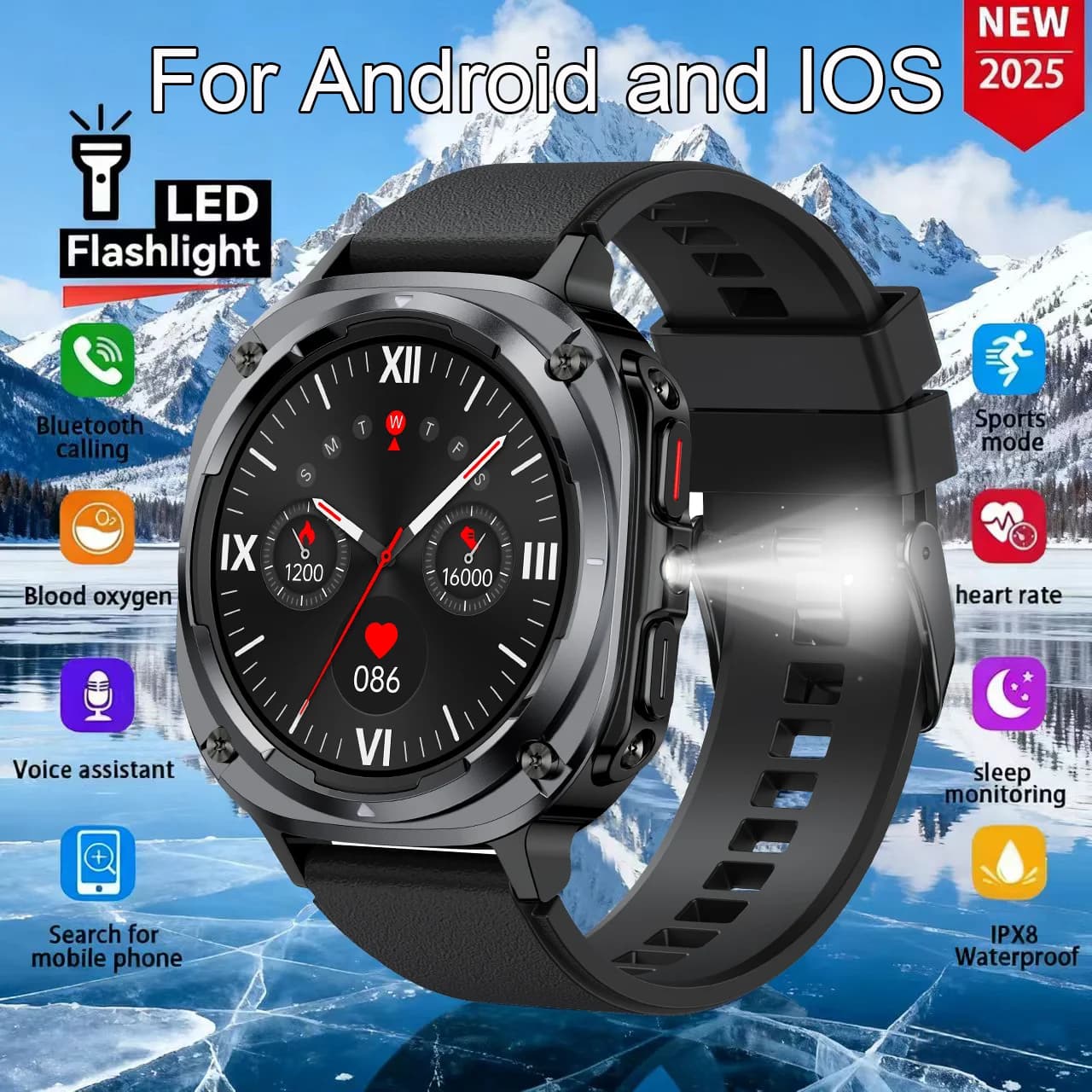 DAORKOW Nuovi Uomini Astuto Della Vigilanza IP68 Impermeabile Chiamata Bluetooth Monitoraggio della Frequenza Cardiaca del Sonno Sport Fitness Smartwatch per Android IOS