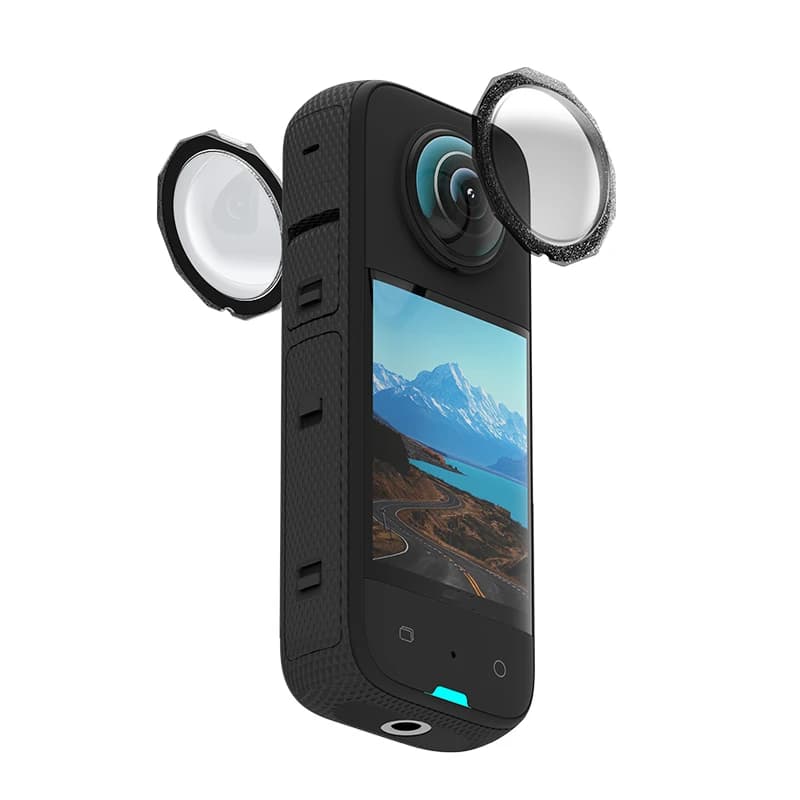 Protezioni per lenti per Insta360 X3 Specchio di protezione per lenti adesive Accessori per fotocamere sportive 2 pezzi