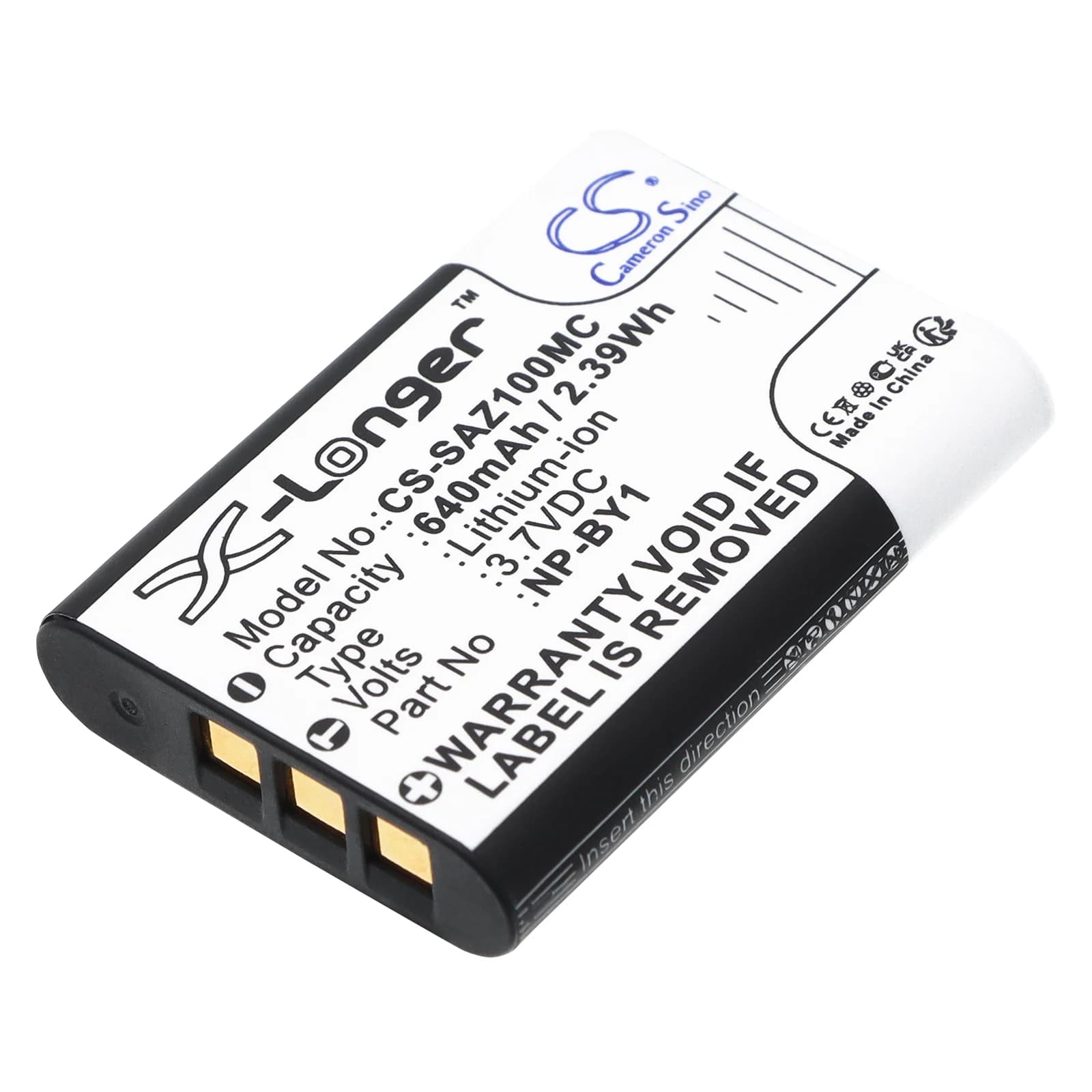 Batteria per fotocamera agli ioni di litio per Sony, 3,7 V, 640 mAh, modelli compatibili: Action Cam Mini AZ1, Cyber-shot DSC-HX50, Cyber-shot DSC-HX50V