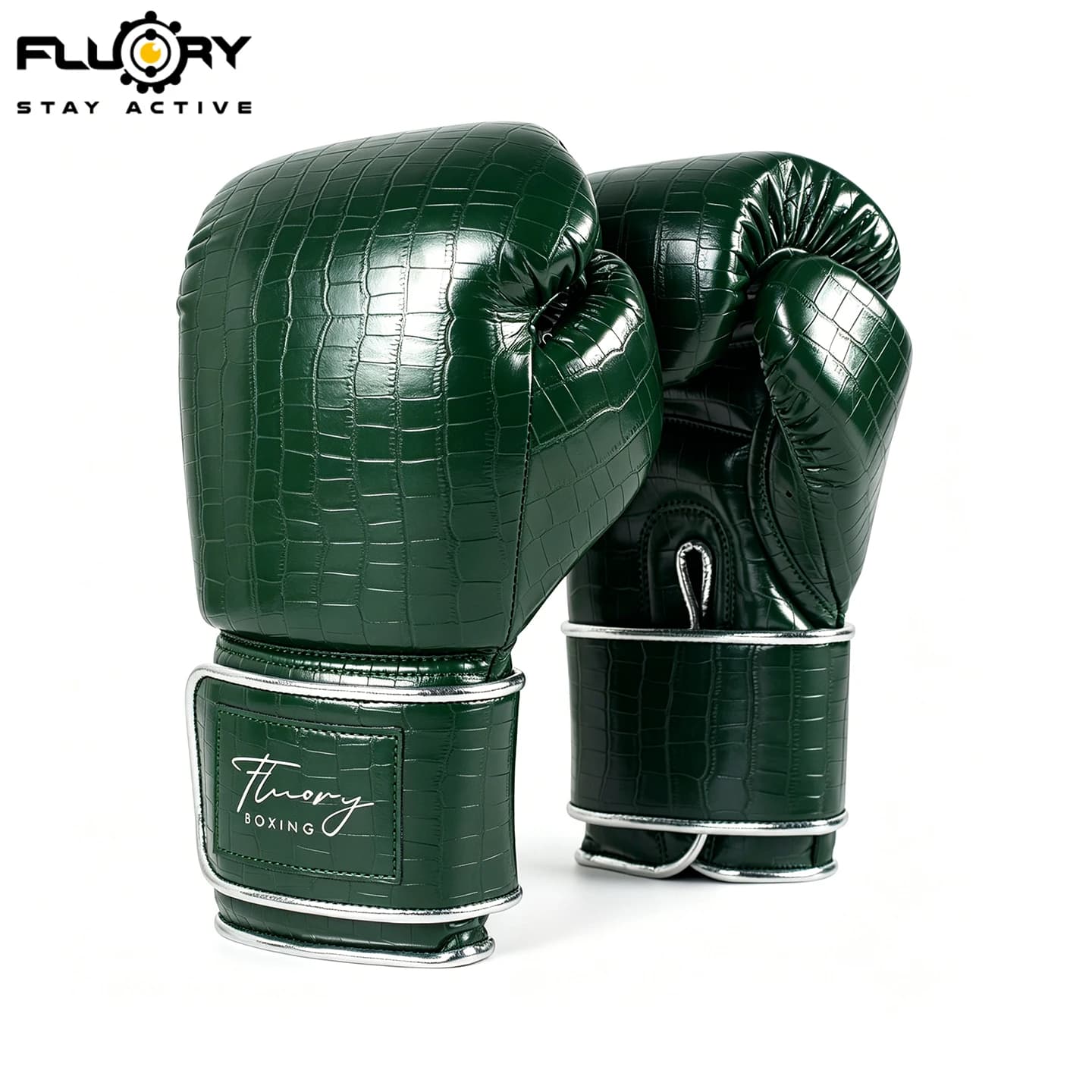 FLUORY Crocodile Patterned Boxing Gloves,8OZ 10OZ 12OZ 14OZ 16OZ High-Quality Thickened Pu Gym Boxing Training Muay Thai Gloves