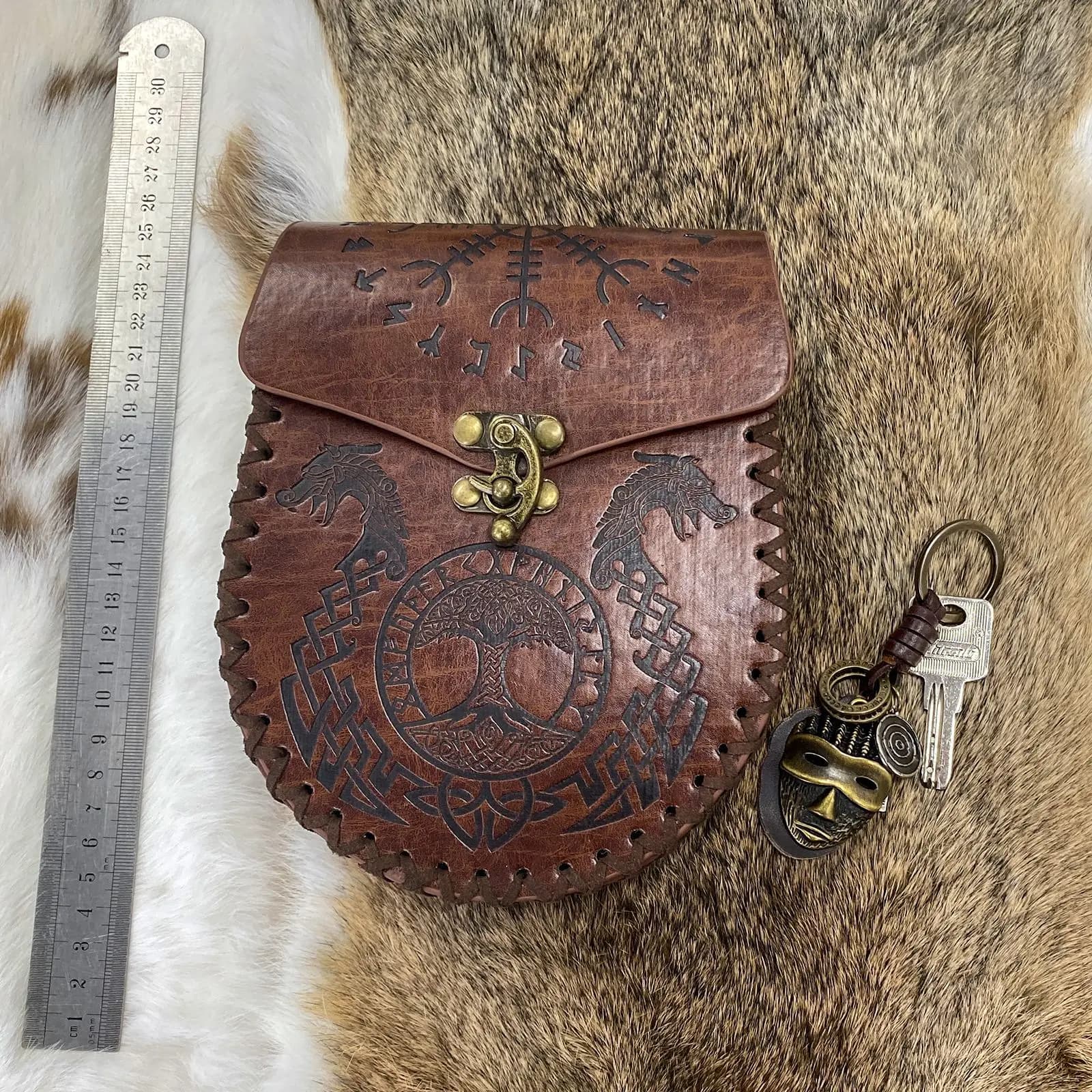 Medieval Viking Money Pouch Medieval Cosplay Accessories Hangable Belt Dice Bag Men Women Drawstring Coin Purse