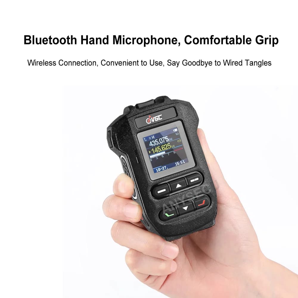 NEW Microphone BHM-88 Wireless Bluetooth Handheld Microphone with LCD Display for VR-N76/N75/N65 Walkie Talkie PTT Speaker Mic