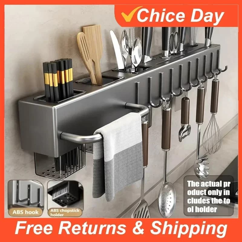 Kitchen Organizer without spice holes, knives, spoons and wands, hanging object holders