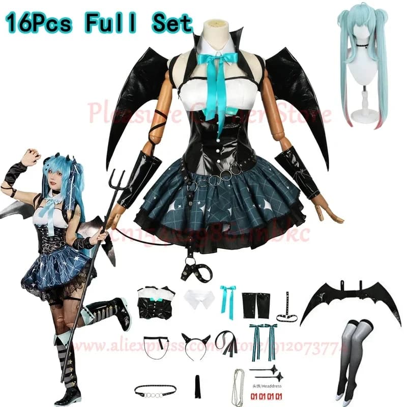 ABC123Demon Cosplay Costume X Little Devil Halloween Miku Villains Rascal Fanart Rasukaru Outb;6'j,k.9;a