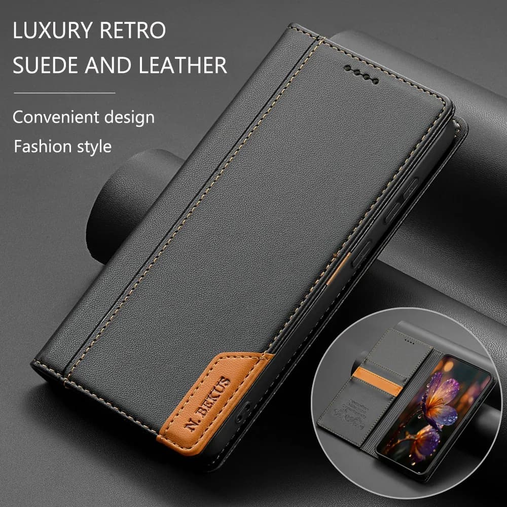 Custodia di lusso RFID Libro in pelle Coque per Samsung Galaxy S26 S25 Ultra S24 S23 S22 S21 S20 FE S 21 Plus 23 FE 25 Edge Flip Cover