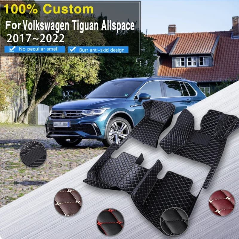 Tappetini 3D per Volkswagen Tiguan Allspace AD BW 2017 ~ 2022 Tappeto impermeabile Tappetino per auto Tapis Voiture Accessori auto Inter