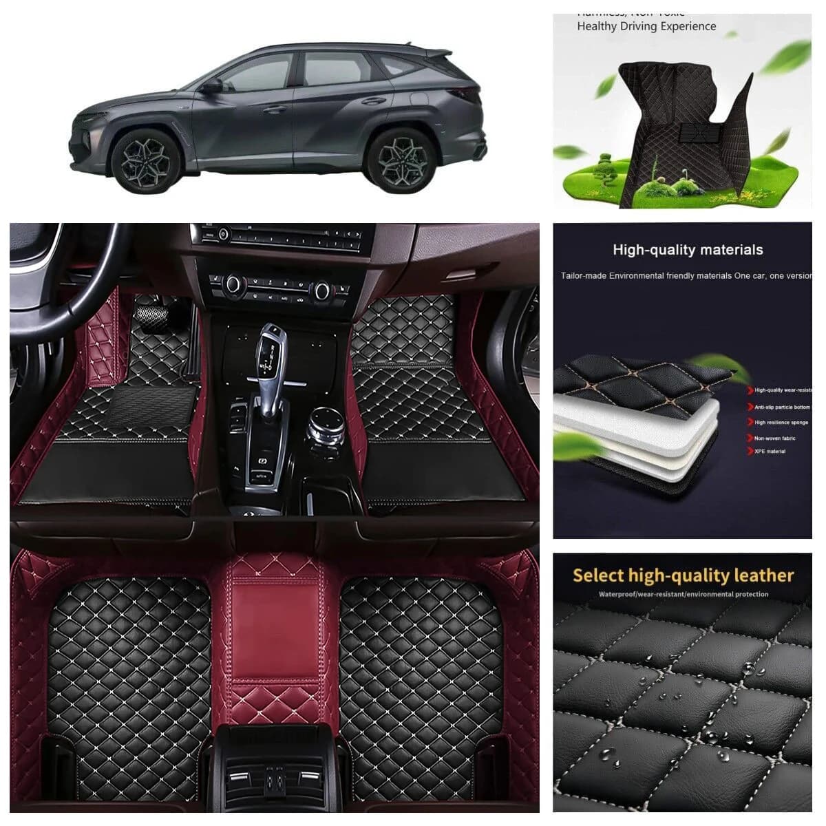 Customized Waterproof 3D PU Leather Car Mats for BMW 1er Hatchback E81 E87 2004-2011 116-135 Car Mats Piede Coche Lining