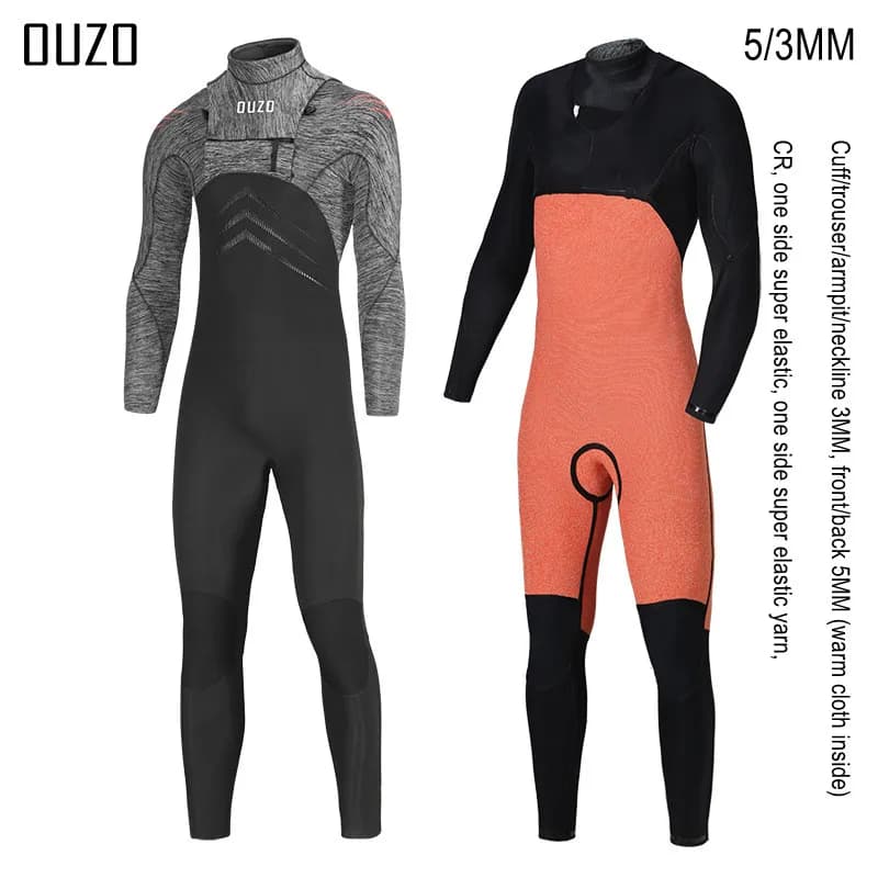 5/3MM Neoprene Snorkeling tenere in caldo muta da pesca subacquea Scuba Full Body caccia subacquea nuotare kayak surf muta da sub