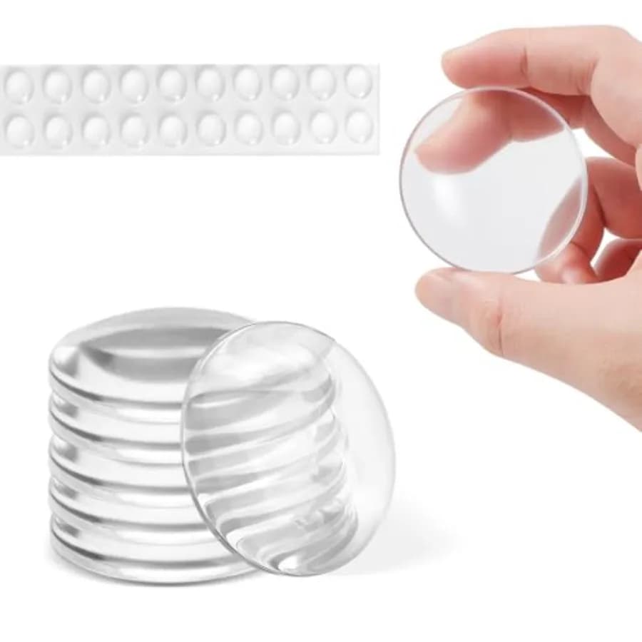 Protezioni per Maniglie delle Porte, 6 Pezzi, Protezioni Adesive Resistenti da 2″ per Maniglie, Paracolpi Trasparenti, Ammortizzanti Autoadesivi