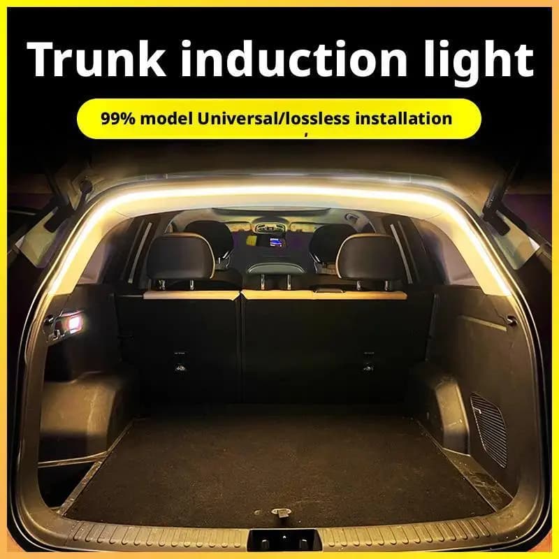 Car Trunk Led Light Strip Waterproof PVC Flexible Ambient Light Strip Automatic On/Off Hidden Installation Universal for Suv/Mpv