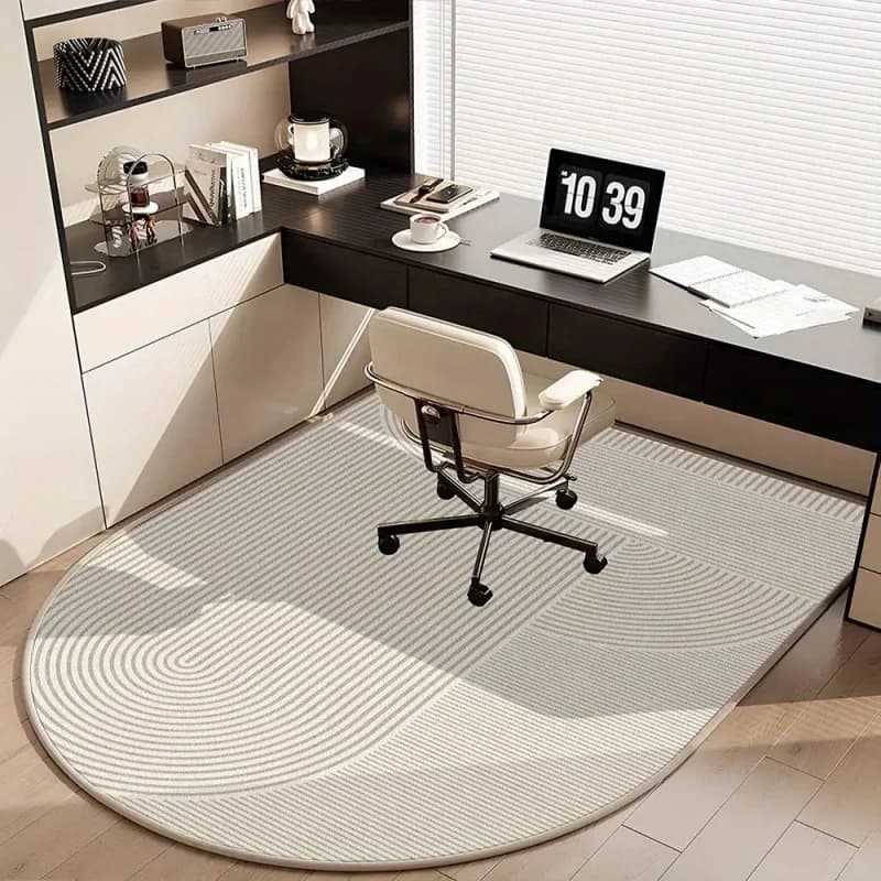 Tappetino VIKAMA in stile giapponese a forma di arco, antiscivolo, per sedia da scrivania, facile da pulire, per toeletta, studio e decorazione camera da letto