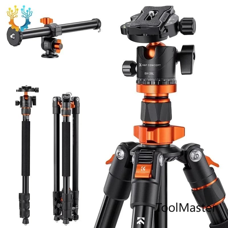 【2026】K234A7+BH+28L KF09.087V5 Treppiede in Alluminio K&F Concept con Testa a Sfera a 360 Gradi, Treppiede Professionale per Viaggi