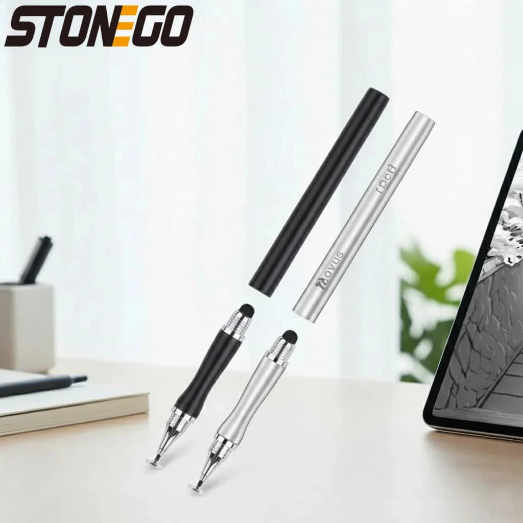 Penna Stilo 2-in-1 per Schermi Touch Capacitivi, Penna Universale per Disegno e Scrittura per Telefoni Cellulari e Tablet