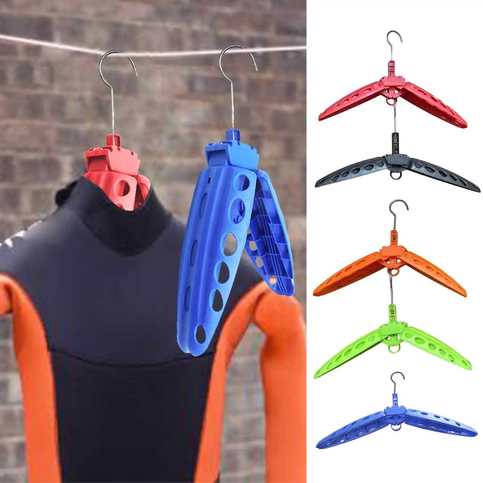 Appendiabiti Pieghevole Portatile per Muta Subacquea, Supporto Robusto per Tuta da Immersione, Stendibiancheria Pieghevole Ventilato ad Asciugatura Rapida per Surf