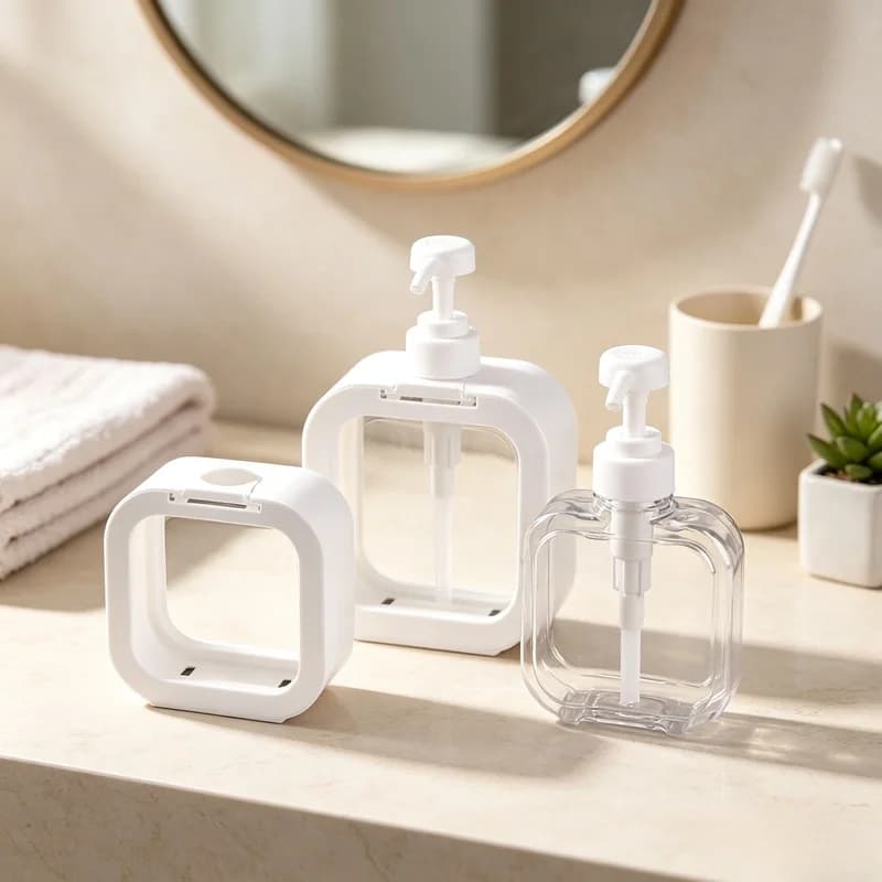 300/500ML Transparent Liquid Soap Dispenser Large Capacity Storage Bottle For Shower Gel Laundry Detergent