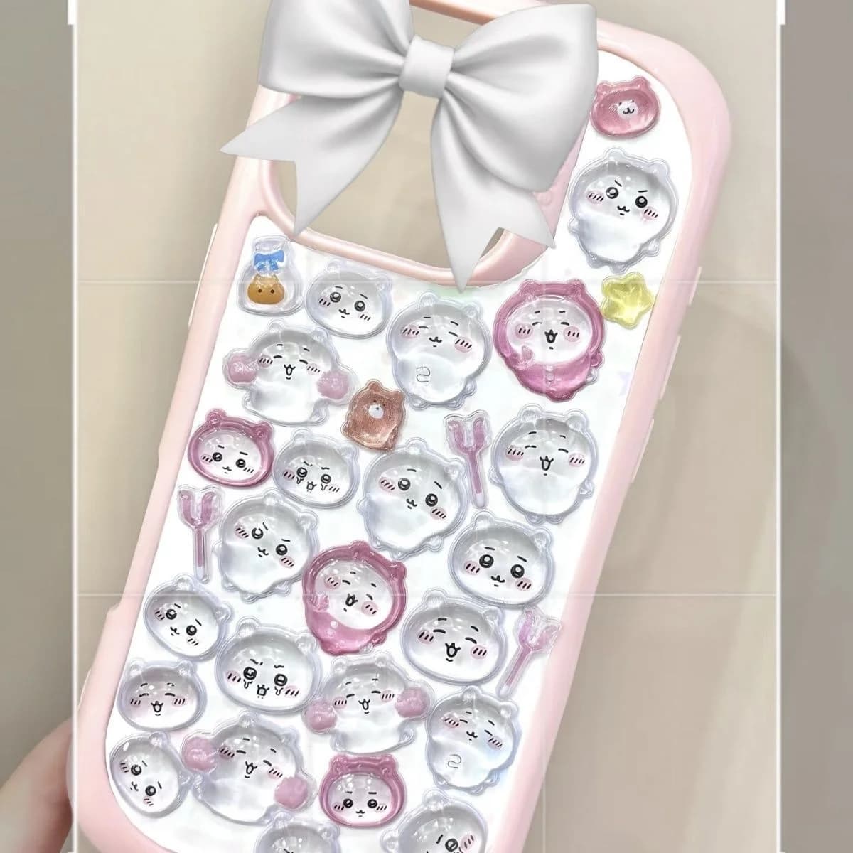 3D Crystal Stickers Chiikawa Kawaii BONBON DROP, Waterproof, for Phone, Laptop, Water Bottle, Fai-da-Te Diary, Children's Gift
