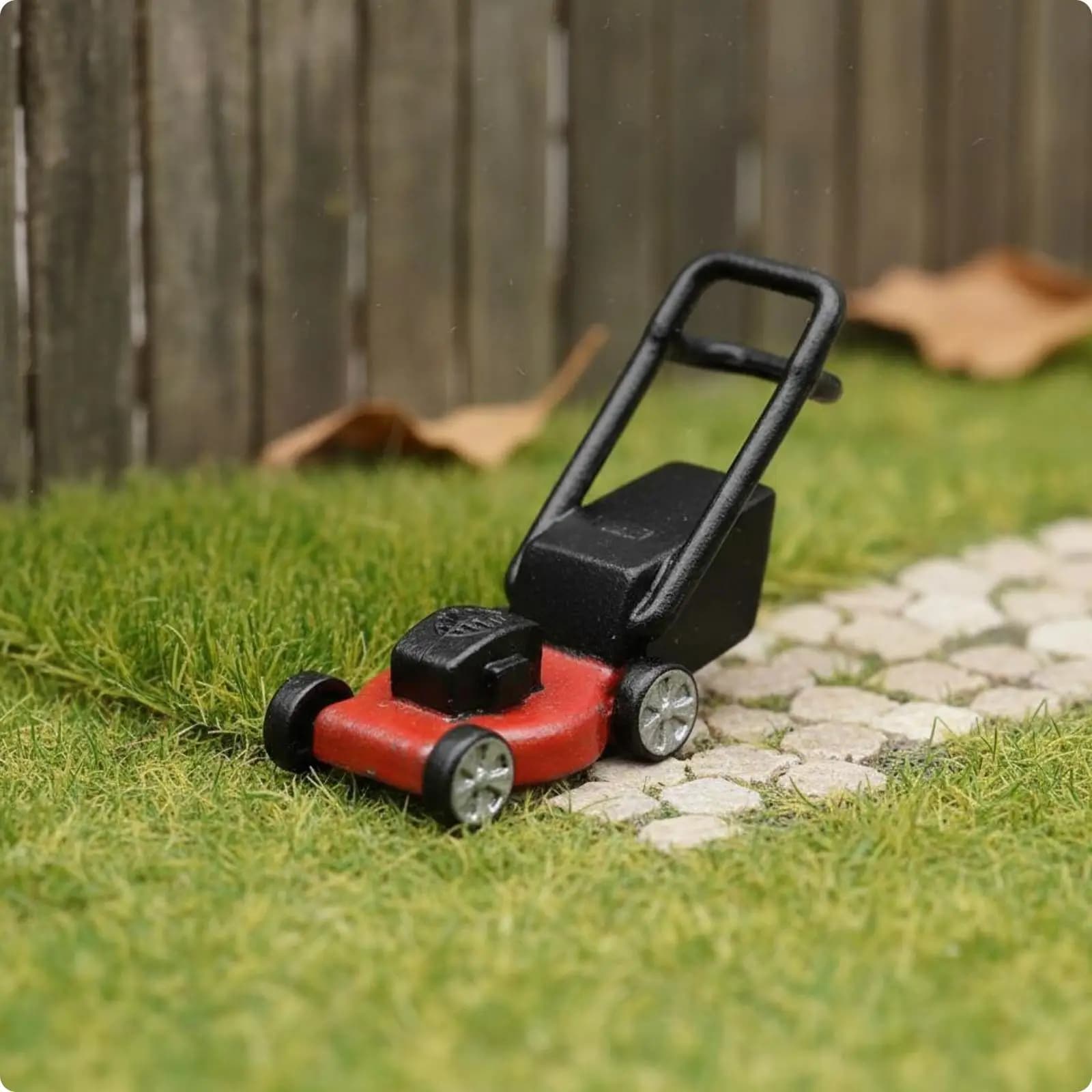 1/64 Scale Lawn Mower Model Realistic Diecast Miniature Farm Vehicle Detailed Collectible for Diorama Sand Table Layout Hobbyist