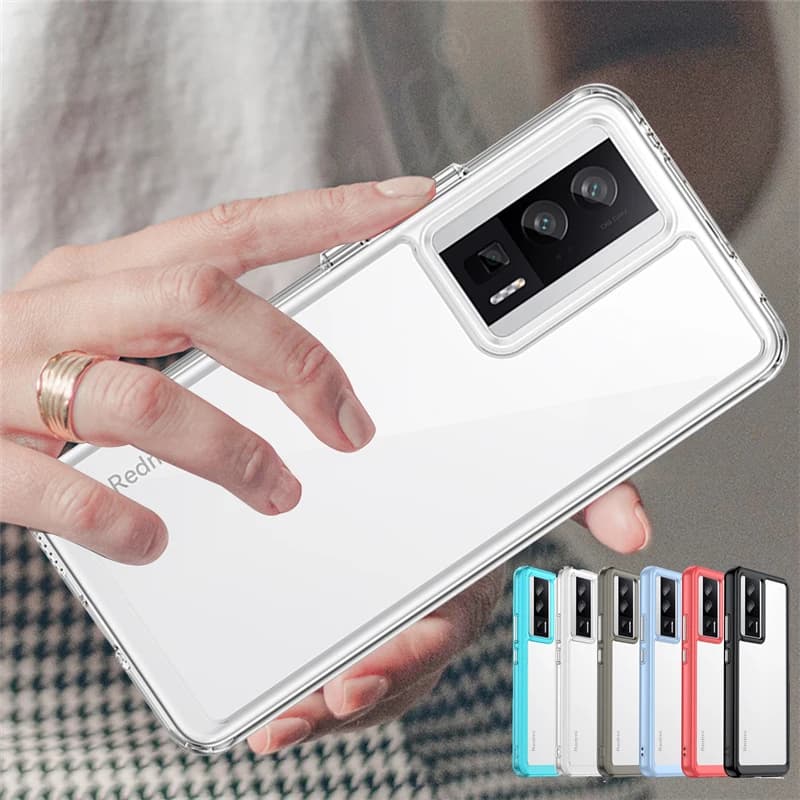 For Xiaomi Poco F5 Pro Case Cover Poco F5 Pro Capa Shockproof Phone Bumper Clear Transparent Colour For Fundas Poco F 5 F5 Pro