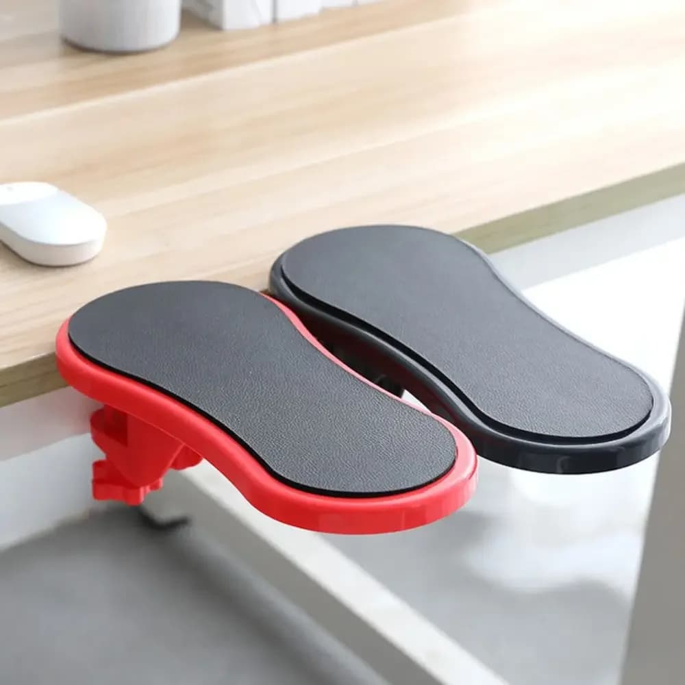 Bracciolo da scrivania attaccabile Supporto per bracciolo da tavolo per computer portatile regolabile Tappetini per mouse girevoli Braccioli Poggiapolsi Accessorio per ufficio