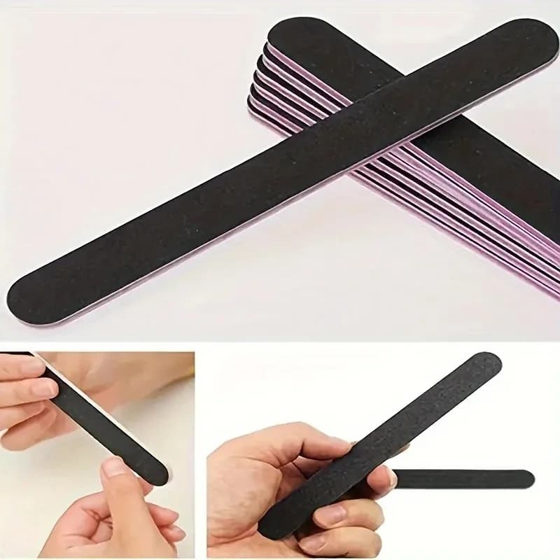 1 Pezzo Blocco Professionale Nero per Lucidatura Unghie, Spugna Ammortizzante per Manicure e Nail Art, Strumento per Nail Art