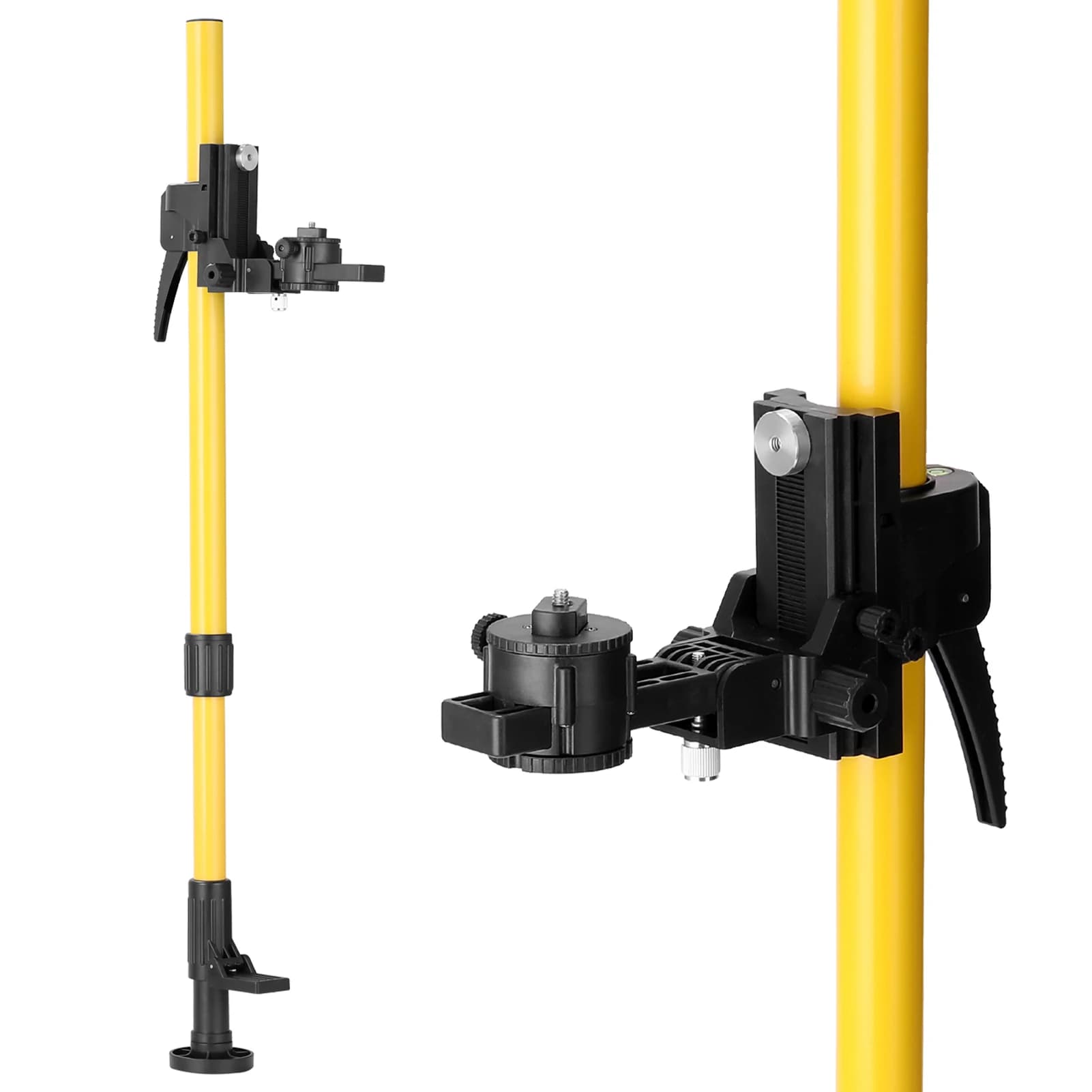 Staffa telescopica per barra di supporto livellatore di linea regolabile in altezza da 4,2 m Supporto per prolunga per sollevamento filettatura da 1/4 '' per livello laser