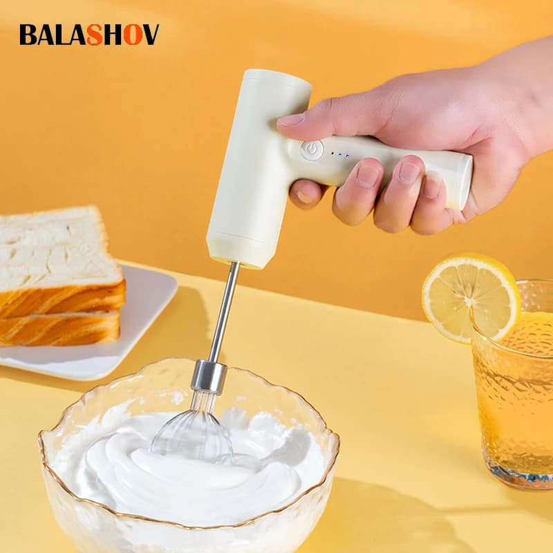 Miscelatore schiumogeno elettrico Frusta Frusta Agitatore 3 velocità Caffè Latte Bevanda Ugello Frullatore alimentare portatile ricaricabile USB Frusta