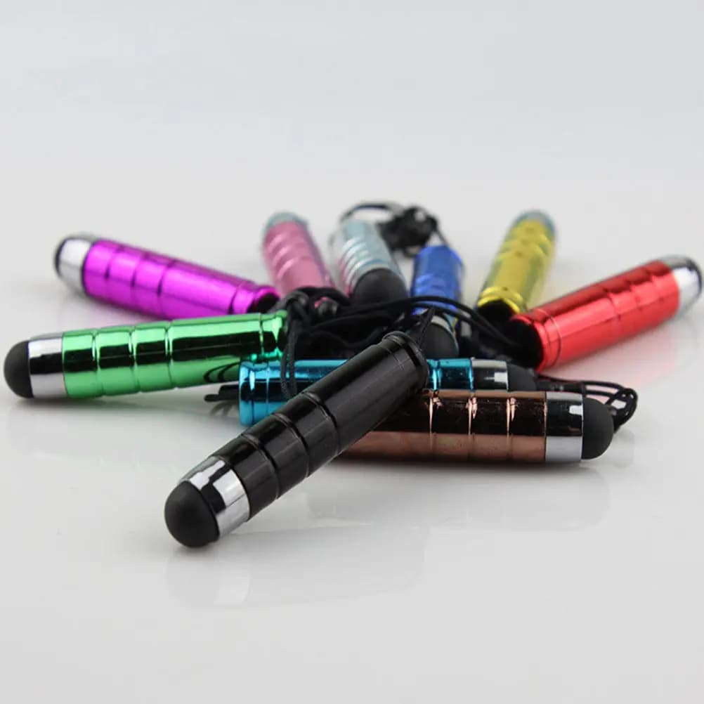 20Pcs Stylus Pens Random Color Anti Dust Plug Touch Pen for Tablets Cell Phones Drawing Email Typing Screen Protection